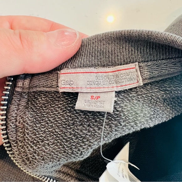 Gap hand dyed gray sweatshirt dress with side zip and pockets - Picture 5 of 6